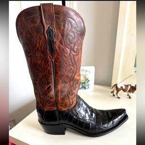 Lucchese Premium Handmade Exotic Caiman Alligator - Women’s boots.